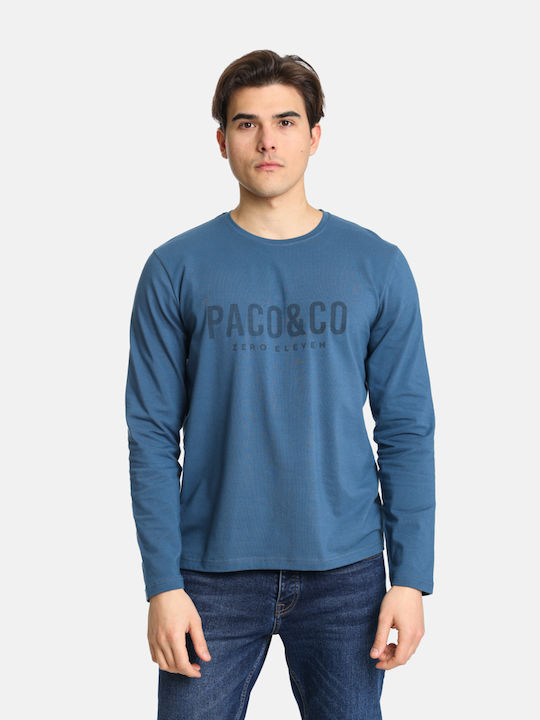 Paco & Co Men's Long Sleeve Blouse BLUE