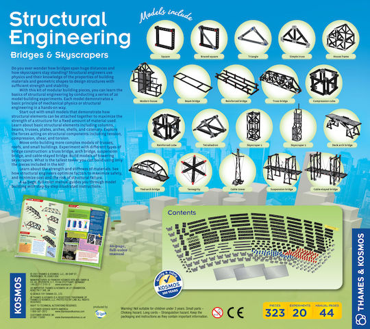 Kosmos Jucărie de Construcție Structural Engineering Kit pentru Copii 14++ Ani