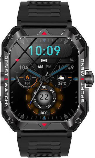 Lamtech LAM113485 47mm Smartwatch με Παλμογράφο (Μαύρο)