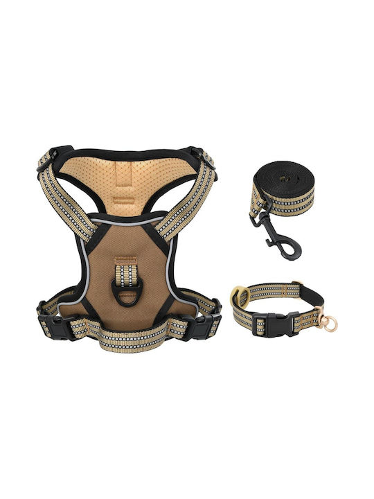 vidaXL Dog Harness Brown X-Large 4013397