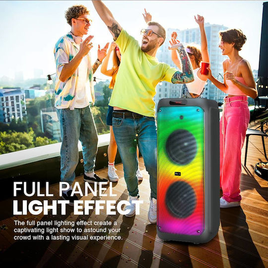 Sonic Gear Karaoke-Lautsprecher mit Kabellosen Mikrofonen und Lichteffekten AX-PRO1200-HD Schwarz