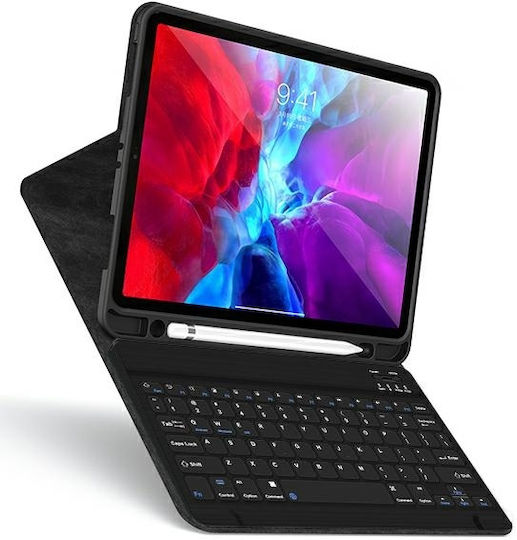 Usams BH655 Flip Cover με Πληκτρολόγιο στα Αγγλικά US Μαύρη (iPad Air 2020/2022)