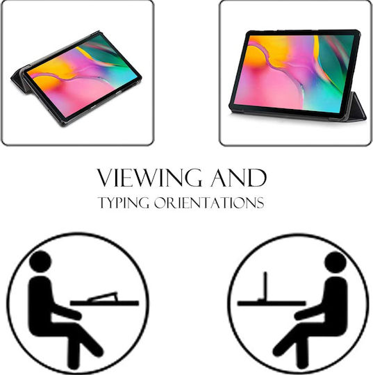 Techsuit Foldpro Flip Cover Schwarze (Galaxy Tab A 10.1 2019)