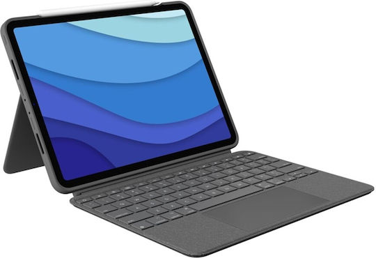 Logitech Combo Touch Flip Cover with Keyboard in English US Gray for iPad Pro 2018 11"