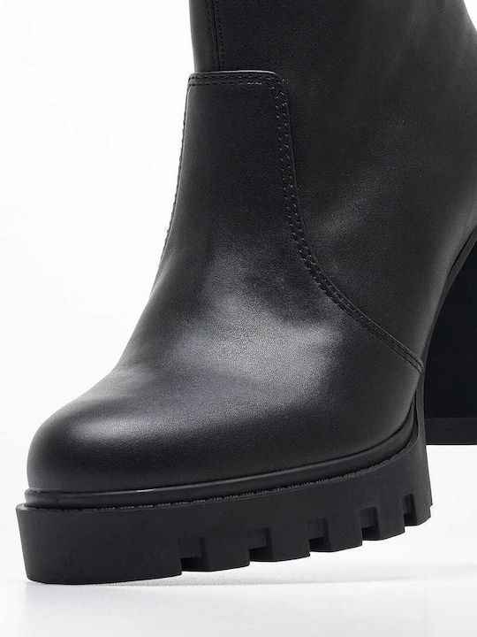 Calvin Klein Leder Damen Knöchelstiefel Schwarz