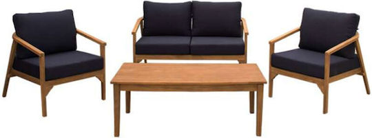 Garten- und Outdoor-Möbelsets 4 Stück Typsatz Wohnzimmer TEAK