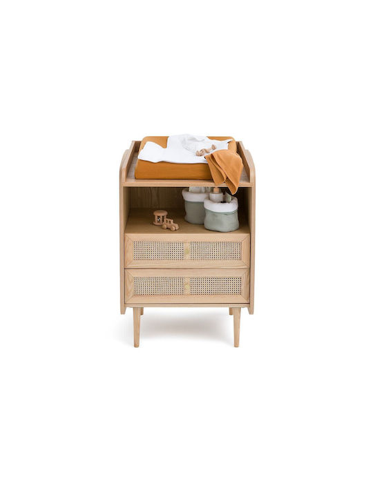 Tempa Βρεφική Συρταριέρα με 2 Συρτάρια Καφέ 64x79.5x92cm