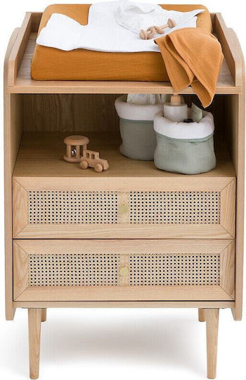 Tempa Baby Dresser with 2 Drawers Brown 64x79.5x92cm
