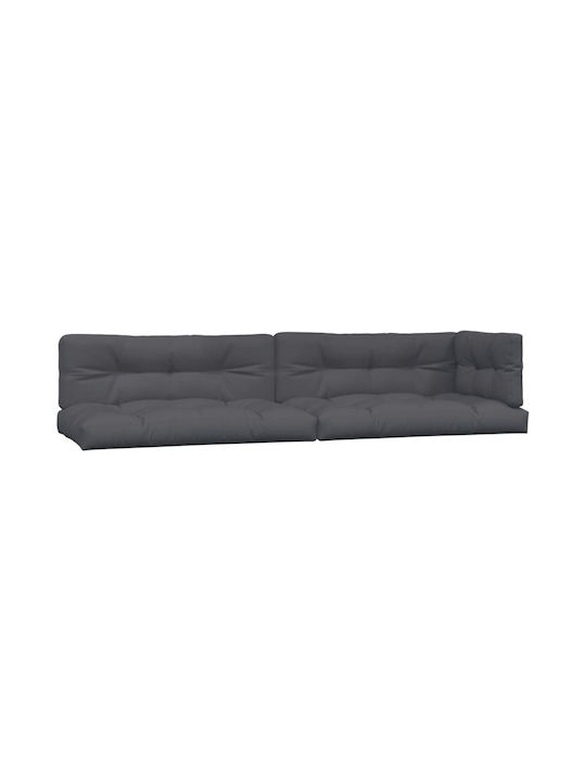 vidaXL Waterproof Sofa Cushion Palette with Backrest Anthracite 5 Pieces