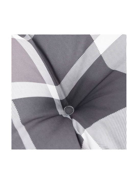 vidaXL Pernă Waterproof Pentru Bancă De Perne Pentru Scaune De Grădină Cu Spătar Gri În Carouri 2 Bucăți