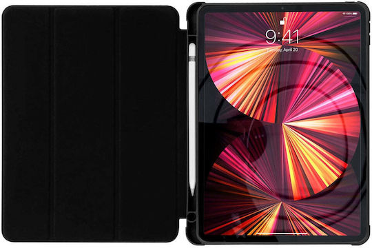 Hurtel Smart Flip Cover Μαύρη (iPad Pro 2021 12.9")