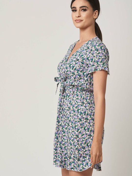 Kleid mit Rüschen Druck