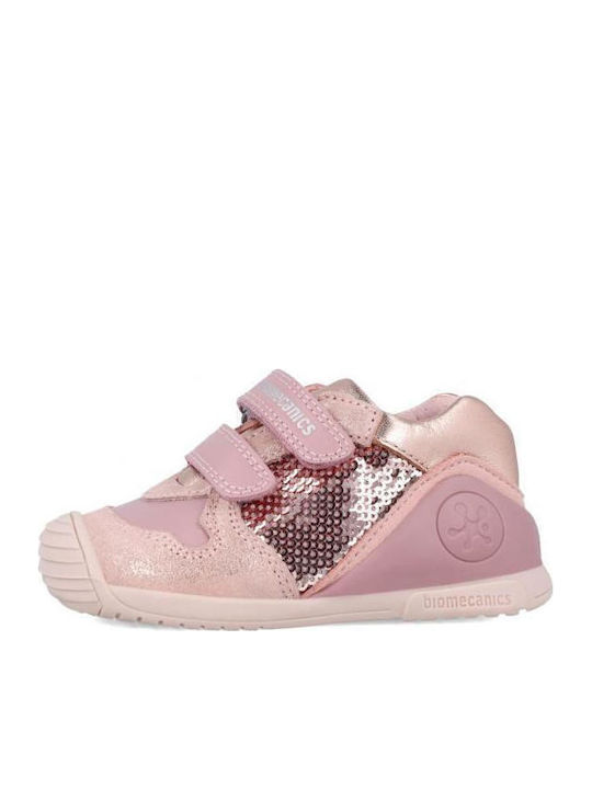 Παιδικά Sneakers Ανατομικά με Σκρατς Ροζ