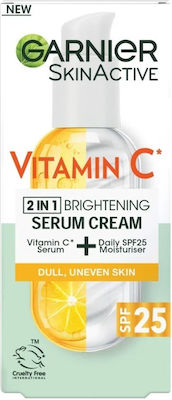 Garnier Skinactive Vitamin C Brightening SPF25 Serum Gesicht mit Vitamin C für Glanz & Aufhellung 50ml