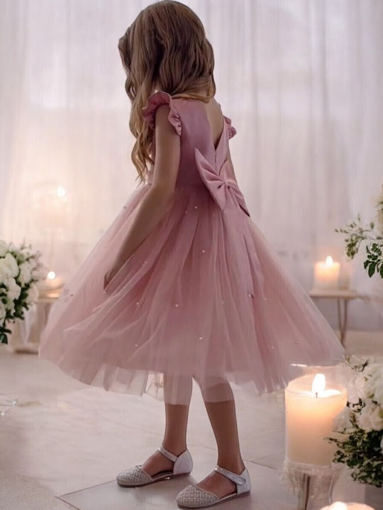 Children's Dress Sleeveless Tulle Dusty Pink