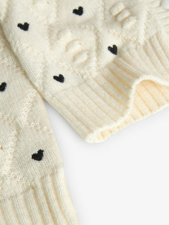 Kids Cardigan Fur Ecru