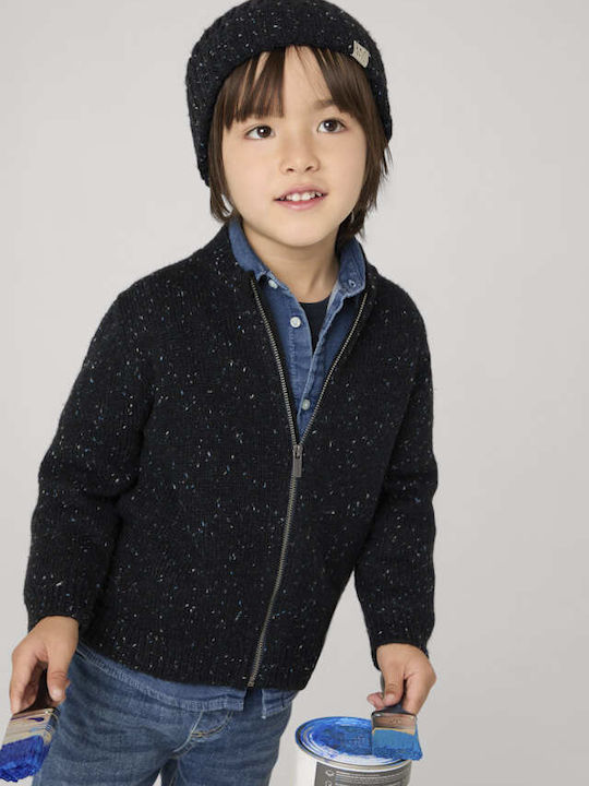 Mayoral Kids Cardigan Knitted Navy Blue