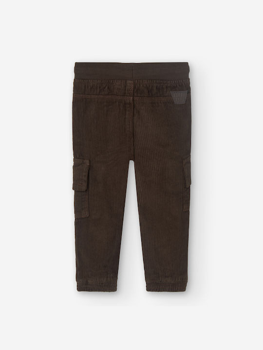 Boboli Kids Corduroy Cargo Trousers CAFE