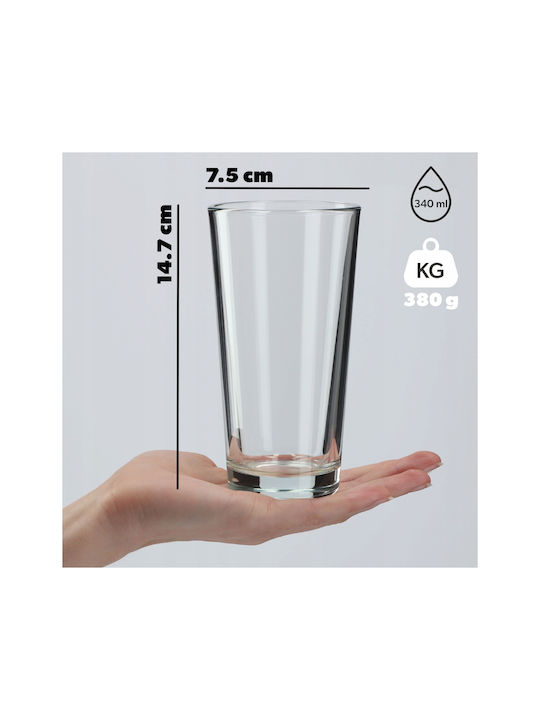 Kadax Pahar pentru apa din Sticlă 340ml