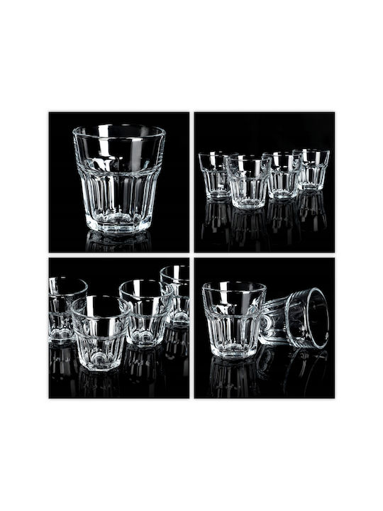Kadax Set Gläser Kaffee/Freddo / Wasser aus Glas 230ml 4Stück