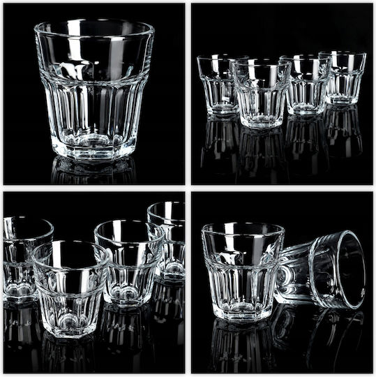 Kadax Σετ Ποτήρια Καφέ/Freddo / Νερού από Γυαλί 230ml 4τμχ