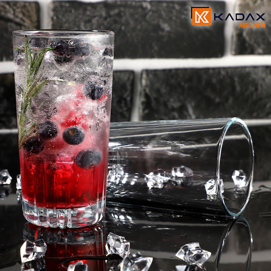 Kadax Set de pahare pentru apa din Sticlă 340ml 6buc