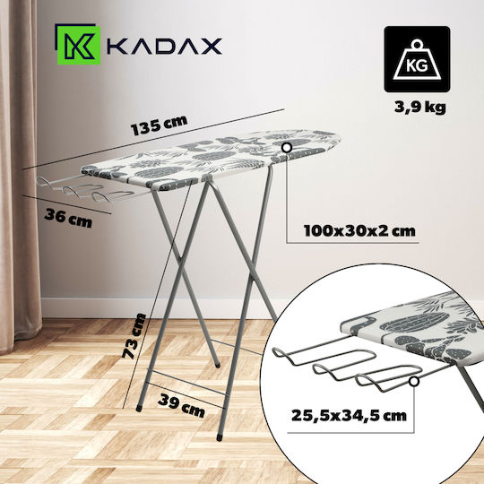 Kadax Σιδερόπανο Γκρι 100x30cm