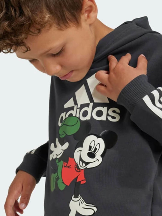 Kids Sweatshirt with Hood and Pockets Grey Disney Mickey Mouse