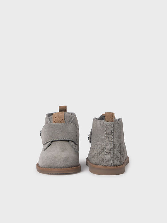 Mayoral Kids Suede Boots Gray