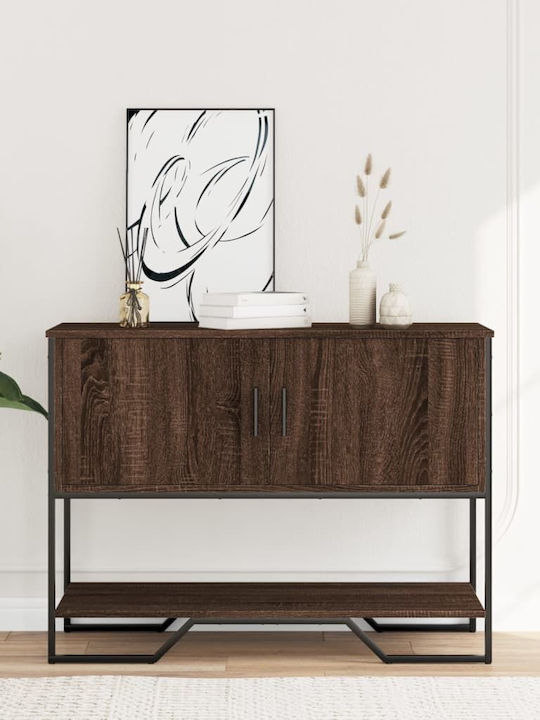 Console Table Wood & Metal Coffee L100xW35xH74.5cm