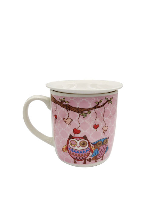 Etoile Owls Mug Pink