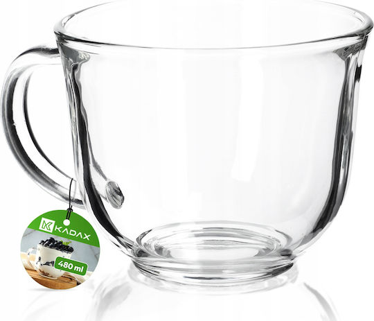 Kadax Κούπα Γυάλινη Διάφανη 480ml