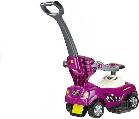Lean Toys Mașină Ride On Cu Mâner Pentru Părinți Violet