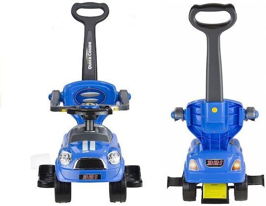 Lean Toys Количка Езда На С Ръкохватка Със Звук Син