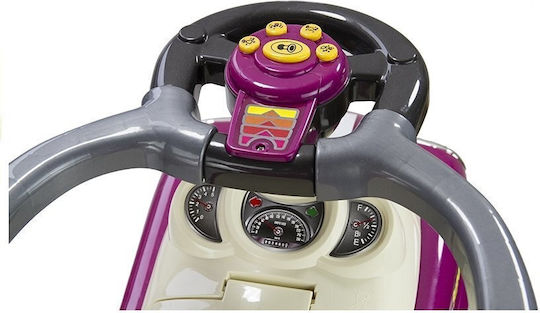 Lean Toys Mașină Ride On Cu Mâner Pentru Părinți Violet