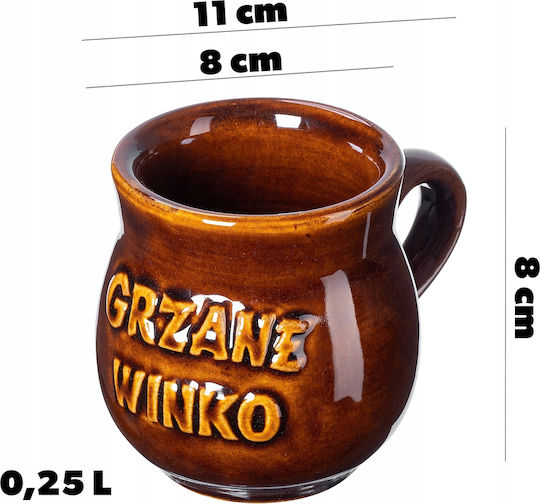 Kadax Wärmewechsel Becher Keramik Braun 250ml