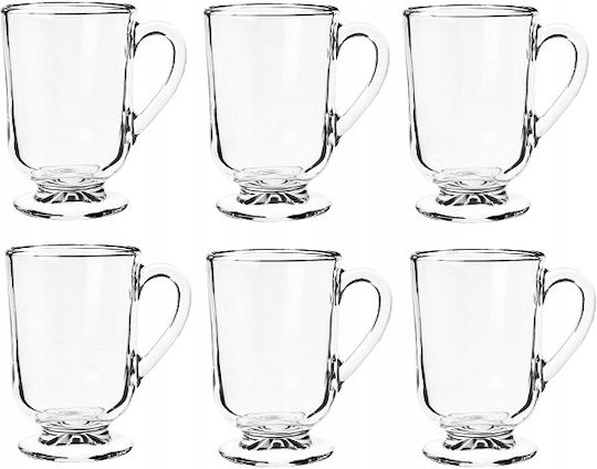 Kadax Mug Glass Transparent 300ml 6pcs