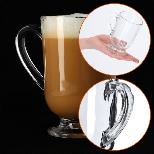Kadax Mug Glass Transparent 300ml 6pcs