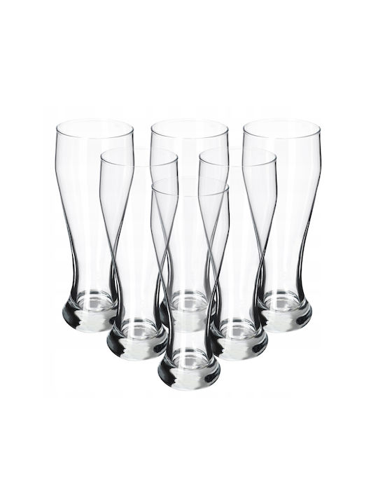 Kadax Set Gläser Bier, μπίρας / Wasser aus Glas 665ml 6Stück