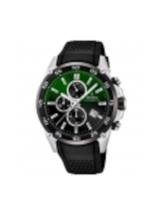 Festina Watch Chronograph Battery with Black Rubber Strap