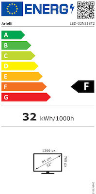 Arielli Smart TV 32" HD Ready LED 32N2218 VDA (2024)