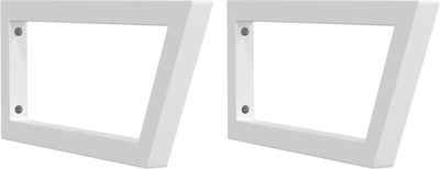 vidaXL Metallic Shelf Brackets White 200x500mm 2pcs 4007280