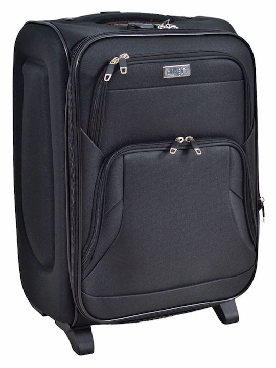 Ankor Ankor Kabinen-Stoffkoffer Schwarz mit 2 Räder Höhe 50cm