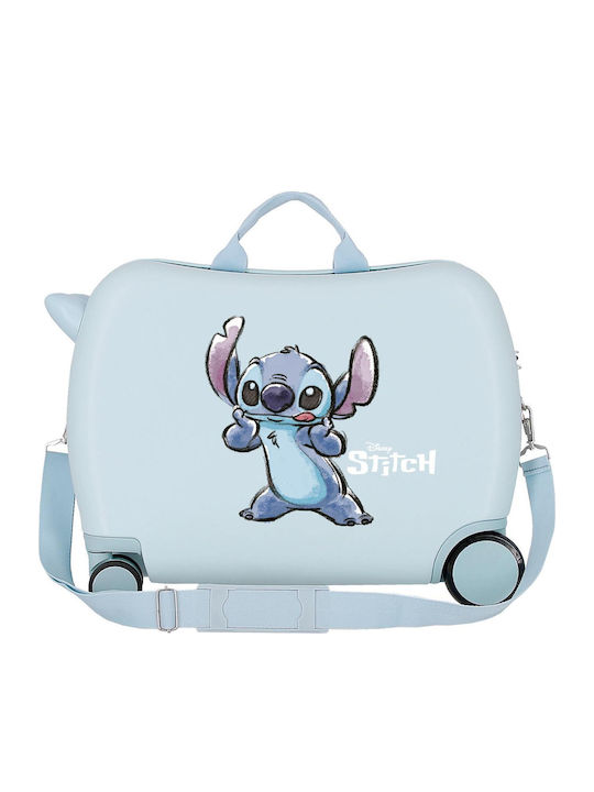 Disney Stitch Make A Face Kinder Koffer Kabine Hart Hellblau mit 4 Räder Höhe 50cm
