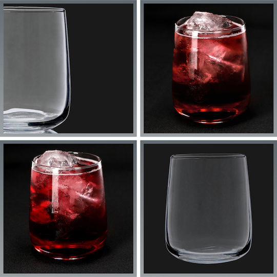 Kadax Set Pahare Pentru Apă Whiskey Cocktail Din Sticlă 330ml 6 Bucăți