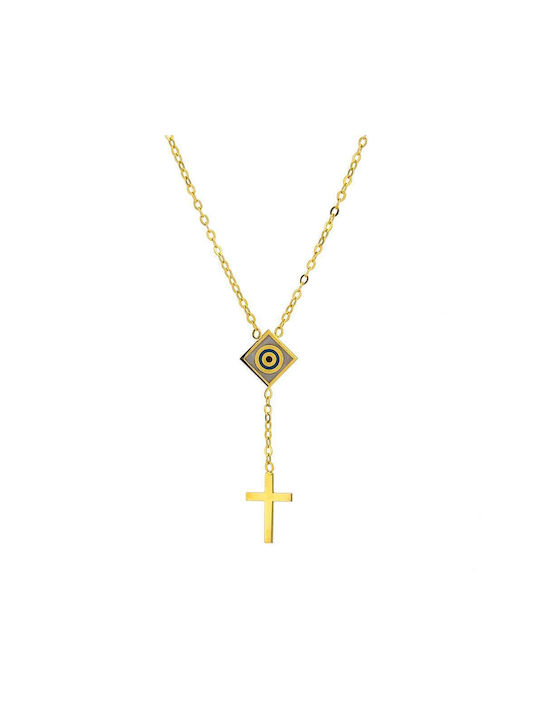 Goldsmith Damen Gold Kreuz 9K mit Kette