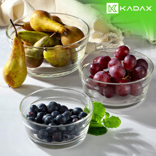 Kadax Salatschüssel Glas Transparent 14x14cm 2Stück