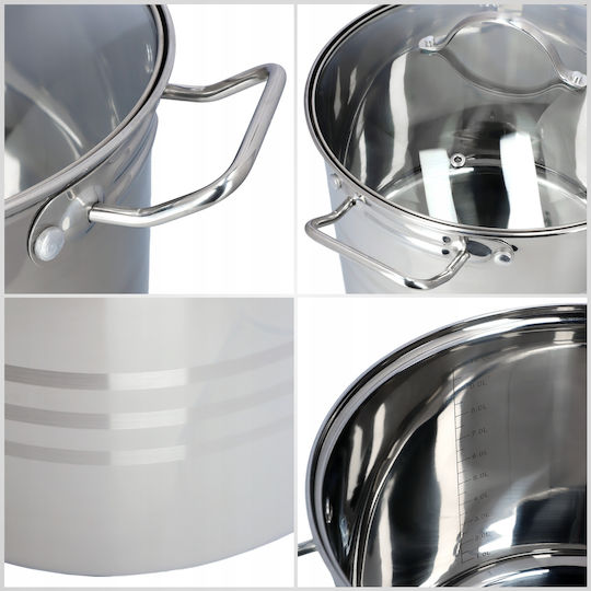 Kadax Bigos Oală Adâncă Din Oțel Inoxidabil 11lt 26cm
