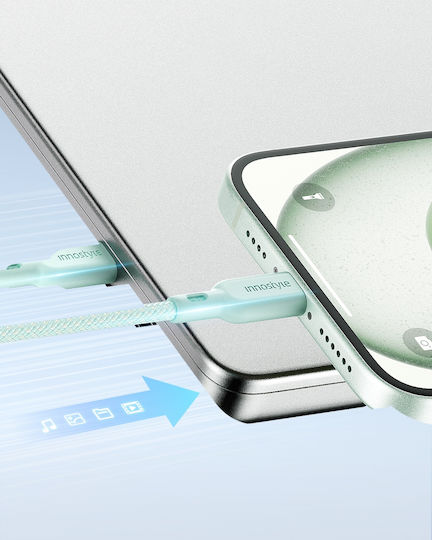 Innostyle USB 2.0 Kabel USB-C männlich - USB-C 60W PD Grüne 2m ICC150GN