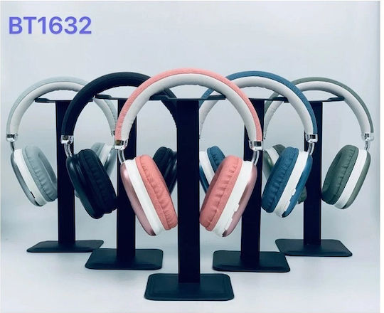 SY-BT1632 Wireless / Wired On Ear Headphones with Radio with 4 hours of Operation Navy Blue